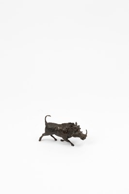 Lot 522 - A contemporary bronze model of a warthog