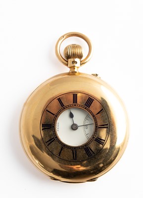 Lot 322 - A Victorian 18ct yellow gold half-hunter pocket watch