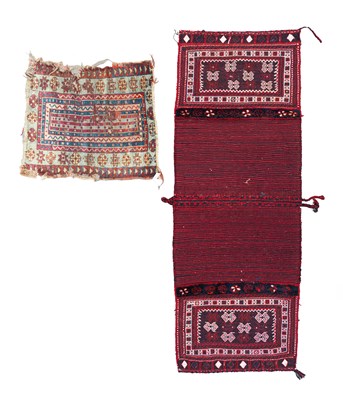 Lot 482 - An Anatolian Kurdish Yastic and a Luristan kilim and pile bag