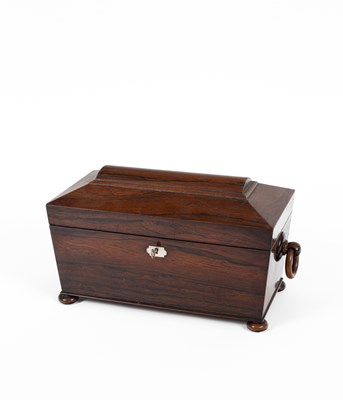 Lot 549 - A Regency rosewood tea caddy