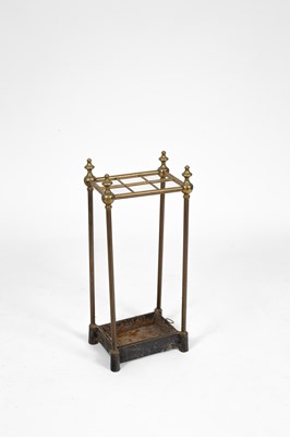 Lot 552 - A brass mounted stick and umbrella stand