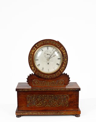 Lot 389 - A Victorian rosewood cased mantel clock