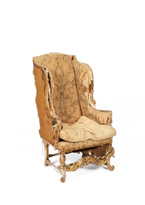 Lot 187 - A Queen Anne wingback armchair