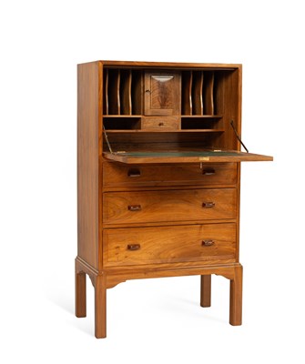 Lot 583 - Dennis French, a Cotswold Arts & Crafts walnut bureau