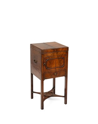 Lot 394 - A George III mahogany enclosed washstand