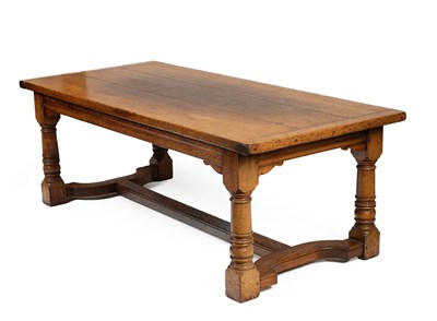 Lot 408 - An oak refectory table