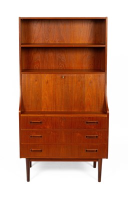 Lot 602 - Gunnar Nielsen for Tibergaard, a mid Century Danish secretaire/bookcase