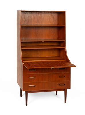 Lot 602 - Gunnar Nielsen for Tibergaard, a mid Century Danish secretaire/bookcase