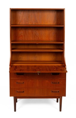 Lot 602 - Gunnar Nielsen for Tibergaard, a mid Century Danish secretaire/bookcase