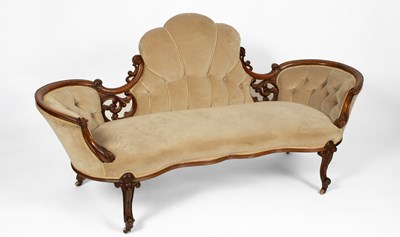 Lot 716 - A Victorian carved walnut framed settee