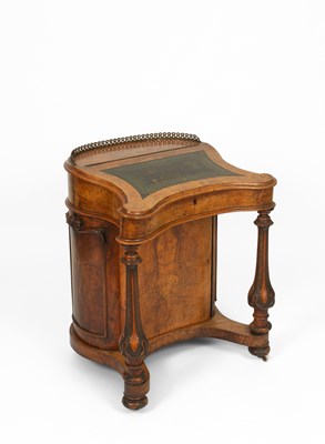 Lot 720 - A Victorian burr walnut Davenport desk