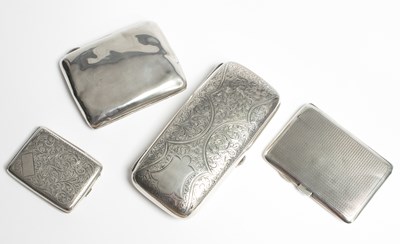 Lot 22 - Four silver cigarette cases