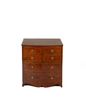 Lot 418 - A Georgian mahogany bowfronted commode