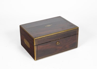 Lot 781 - A Victorian rosewood dressing case