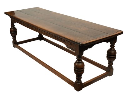 Lot 693 - An oak refectory or serving table