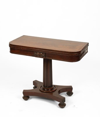 Lot 699 - A George IV mahogany fold-over card table