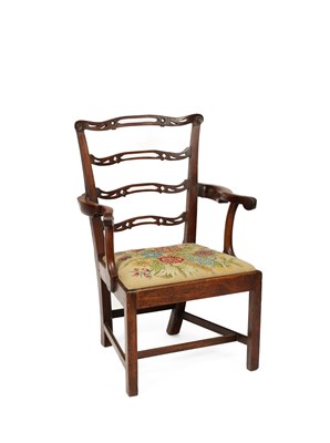 Lot 328 - A George III mahogany open armchair