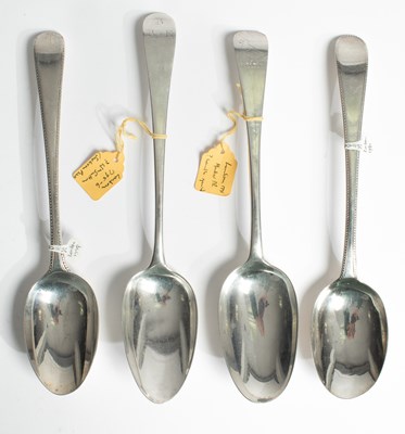 Lot 25 - Four Georgian silver tablespoons