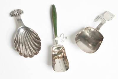 Lot 35 - Three silver caddy spoons