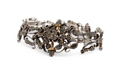 Lot 163 - A 19th Century white metal and rock crystal bracelet