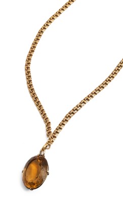 Lot 172 - A Portuguese 19k yellow gold necklace