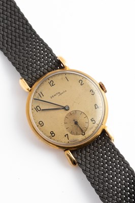 Lot 305 - A Zenith Porto yellow gold wristwatch