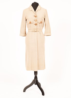Lot 654 - A 1950s wool checked dress