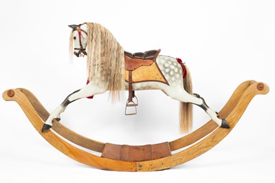 Lot 804 - A fine English bow rocking horse by FH Ayres of London