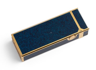 Lot 346 - A vintage Dunhill blue lapis 'Rollagas' lighter