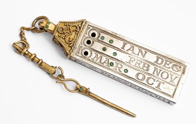 Lot 98 - A silver and silver-gilt replica of the Canterbury sundial