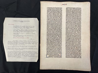 Lot Leaf of the Gutenberg Bible, Mainz, c.1455