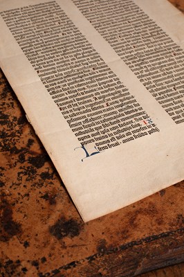 Lot Leaf of the Gutenberg Bible, Mainz, circa 1455