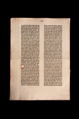 Lot Leaf of the Gutenberg Bible, Mainz, circa 1455