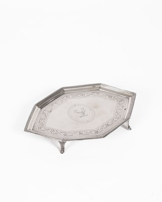 Lot 40 - A George III silver teapot stand