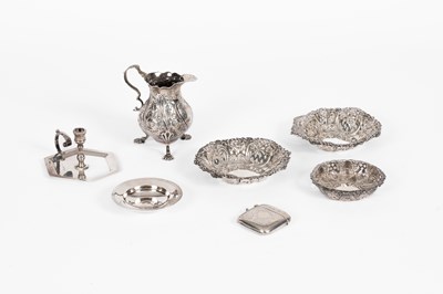 Lot 43 - A quantity of silver and white metal