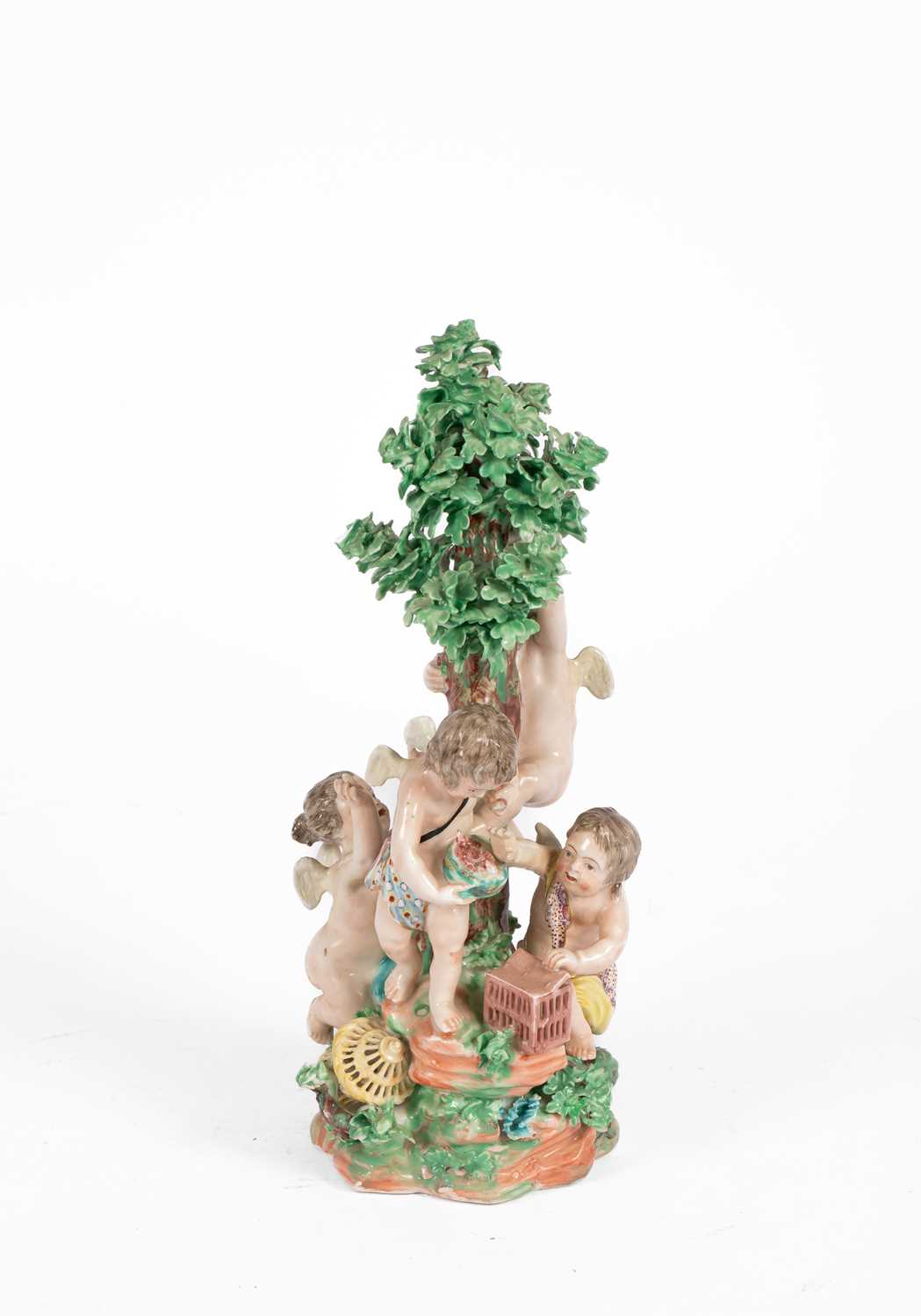Lot 75 - A Derby porcelain figure group