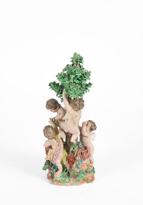 Lot 75 - A Derby porcelain figure group