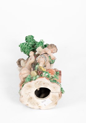 Lot 75 - A Derby porcelain figure group