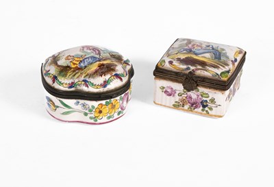 Lot 78 - Two late 19th Century Lille ceramic boxes