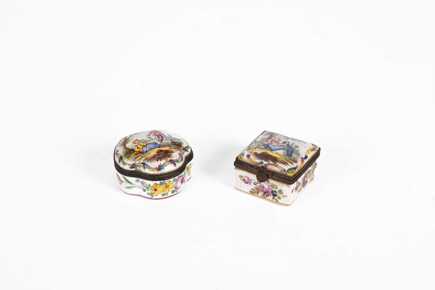Lot 78 - Two late 19th Century Lille ceramic boxes