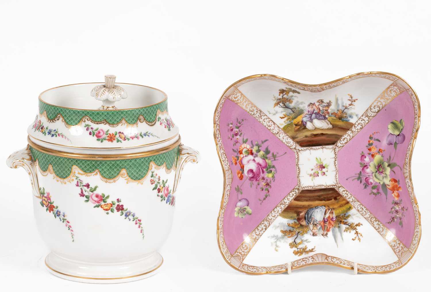 Lot 80 - A porcelain ice pail