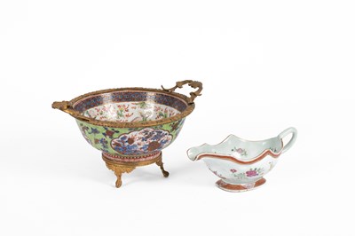 Lot 583 - A 19th Century Chinese porcelain clobbered bowl