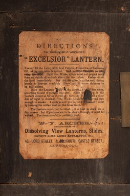 Lot 448 - A 19th Century brass and tinplate 'Excelsior' magic lantern