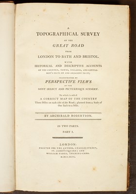 Lot 502 - Robertson (Archibald) A Topographical Survey of the Great Road from London to Bath and Bristol