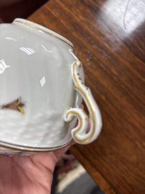 Lot 92 - Fifteen Herend Rothschild Birds pattern soup bowls and covers