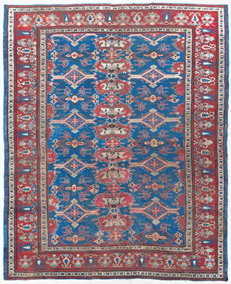 Lot An unusual West Persian carpet