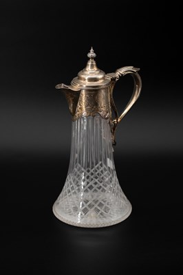 Lot 35 - A Victorian silver mounted claret jug