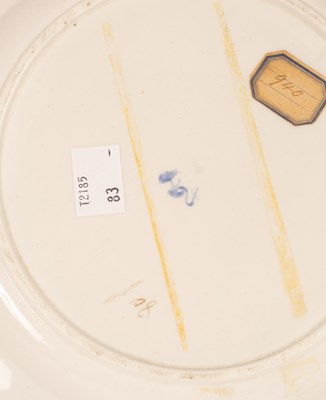 Lot 83 - A Derby feather-moulded plate