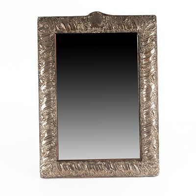 Lot 49 - An Edwardian silver fronted easel back mirror