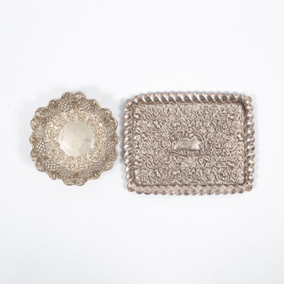 Lot 58 - A late Victorian rectangular silver tray